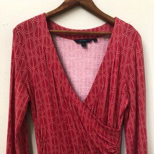 sweet red BODEN faux-wrap dress